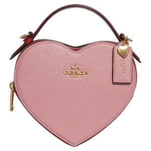 Coach Heart Crossbody In Colorblock Shoulder Bag Pink